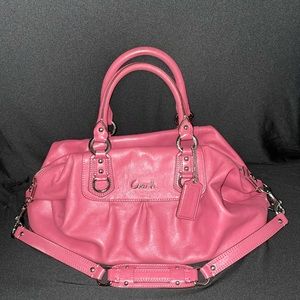Coach Ashley Signature Pink Leather Stachel